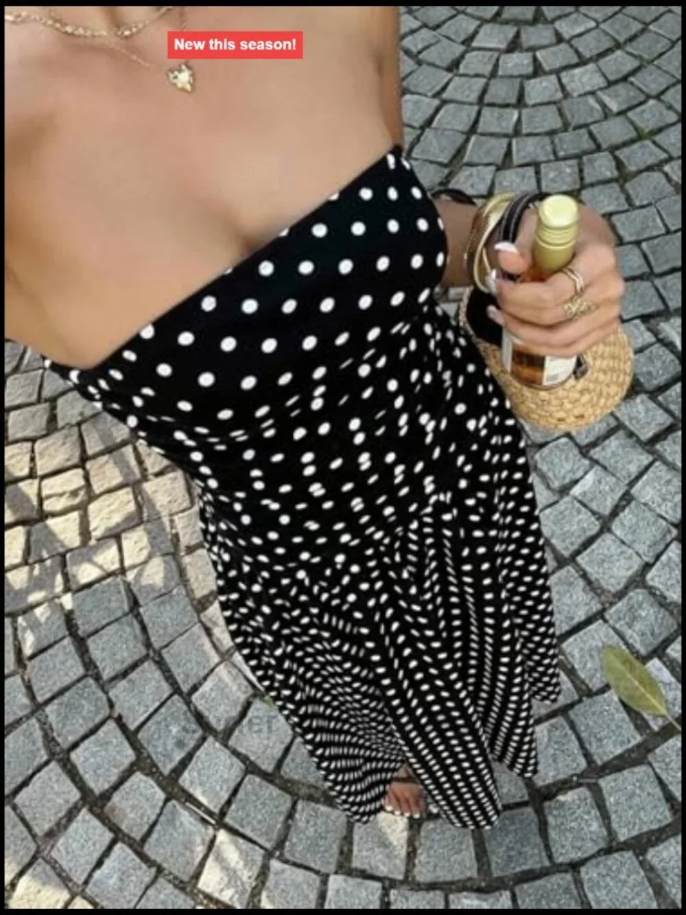 N/A strapless polka